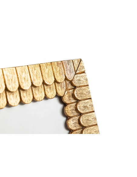 Portafotos dorado de resina 10x15cm