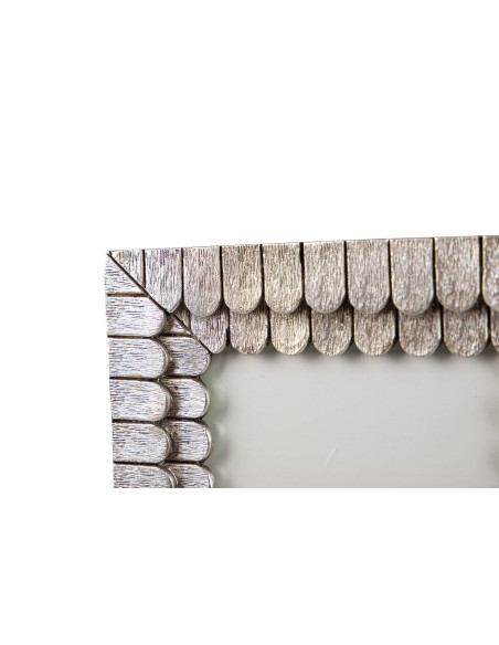 Portafotos plateado de resina 10x15cm