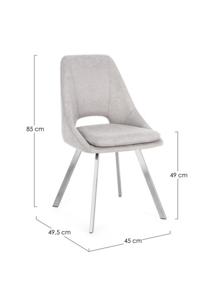 Silla kashar gris clara