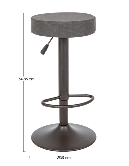 Taburete regulable gris oscuro