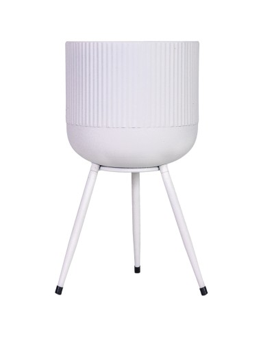 Macetero de metal Blanco con patas