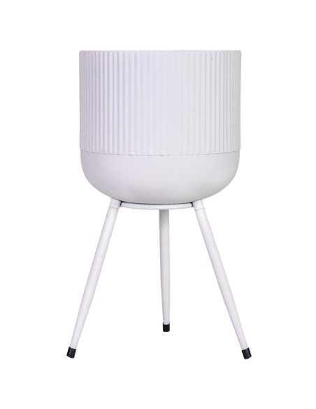 Macetero de metal Blanco con patas