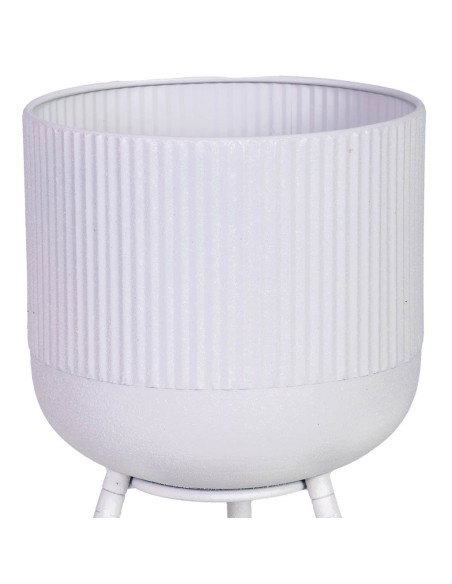 Macetero de metal Blanco con patas