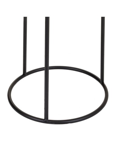 Macetero metal con pie oro y negro