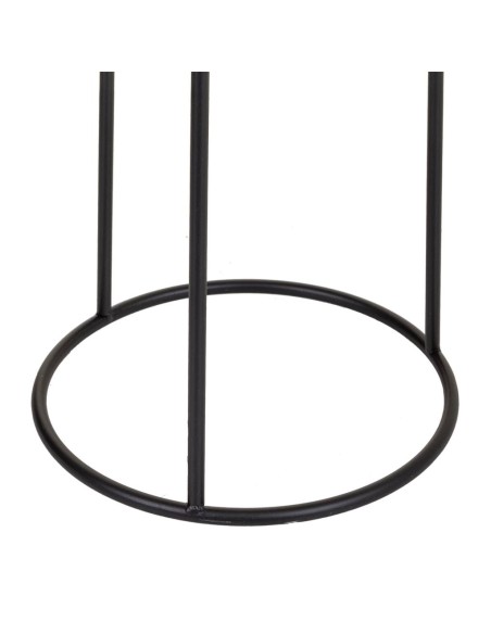 Macetero metal con pie oro y negro