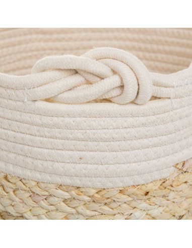 Macetero de fibra natural y algodón