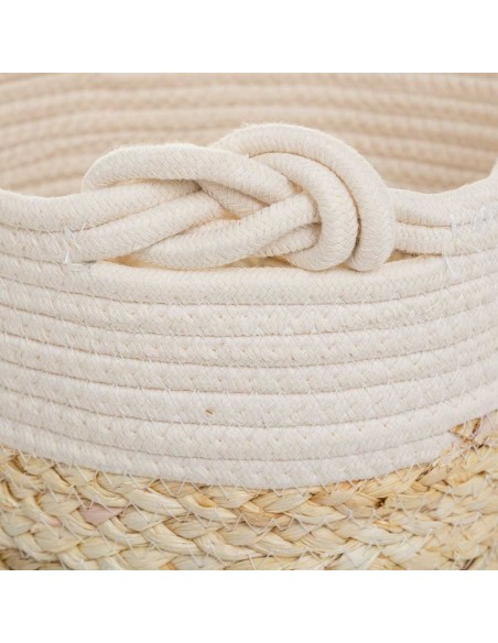 Macetero de fibra natural y algodón