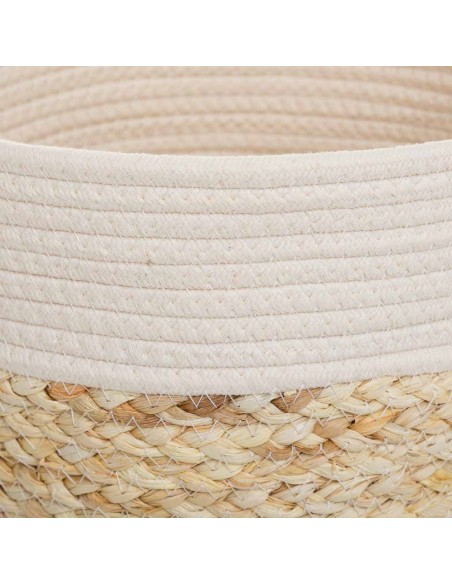 Macetero de fibra natural y algodón