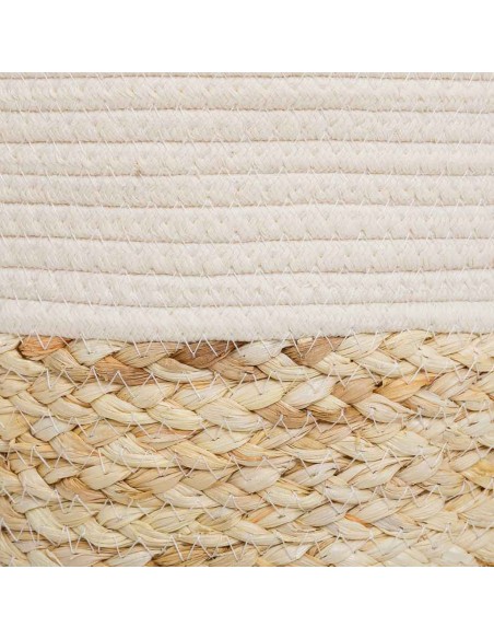 Macetero de fibra natural y algodón