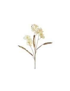 Rama de flores poliéster beige 15x10x80cm