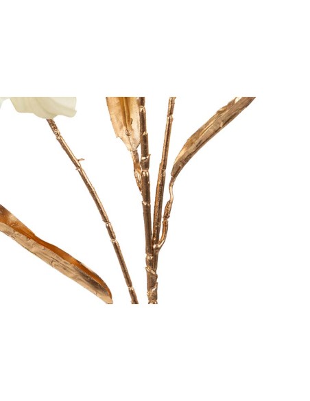 Rama de flores poliéster beige 15x10x80cm