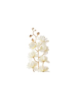 Rama bronce con flores beige 2