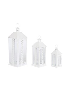Farol set de 3 hierro blanco