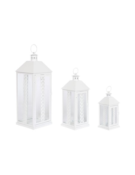 Farol set de 3 hierro blanco
