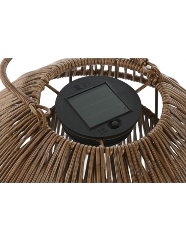 Lámpara solar ratán con asa