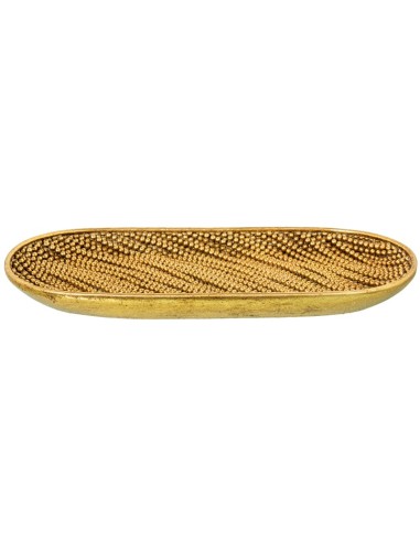 Bandeja de resina bolitas doradas 26x12x2,5cm