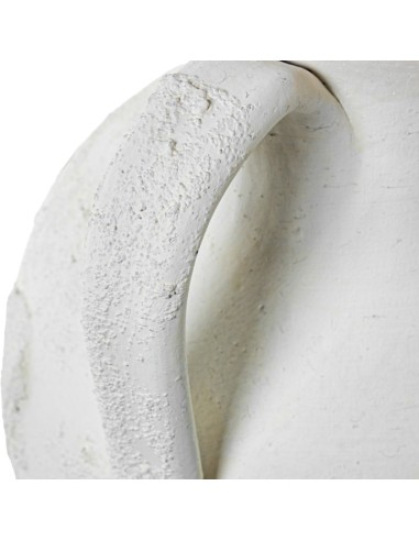 Jarrón de cerámica blanco rústico