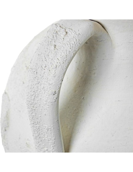 Jarrón de cerámica blanco rústico