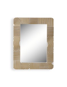 Espejo Eclipsia con marco beige