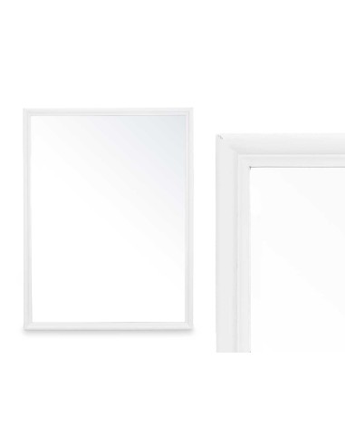 Espejo pared marco madera 65 x 85 cm blanco
