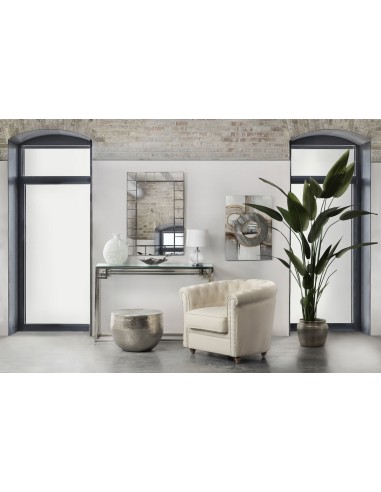 Lámpara sobremesa blanca pie transparente...