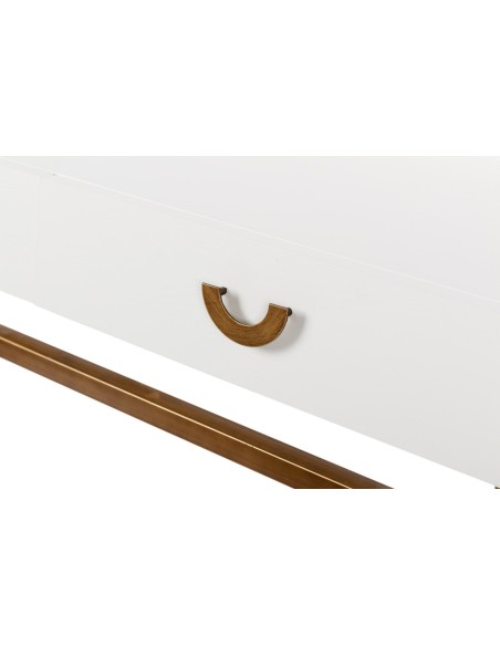 Consola moderna blanco y dorado