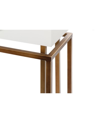 Consola moderna blanco y dorado