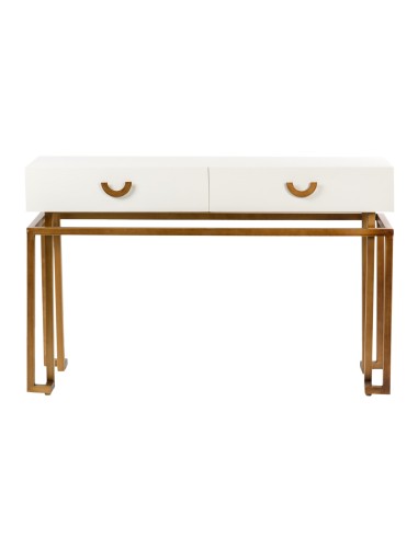 Consola moderna blanco y dorado