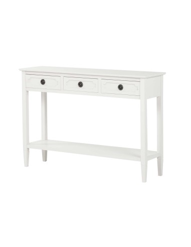 Consola de pino blanca 110x30x75 CM