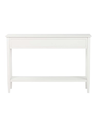 Mueble recibidor blanco con 3 cajones y estante...