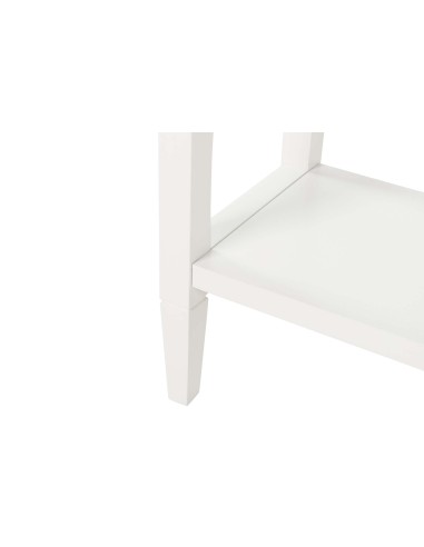 Mueble recibidor blanco con 3 cajones y estante...