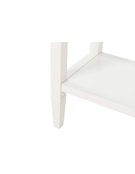 Mueble recibidor blanco con 3 cajones y estante inferior