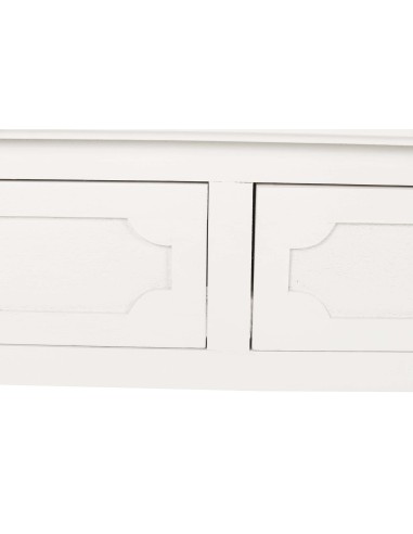 Mueble recibidor blanco con 3 cajones y estante...