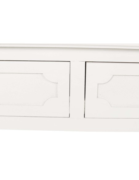 Mueble recibidor blanco con 3 cajones y estante inferior