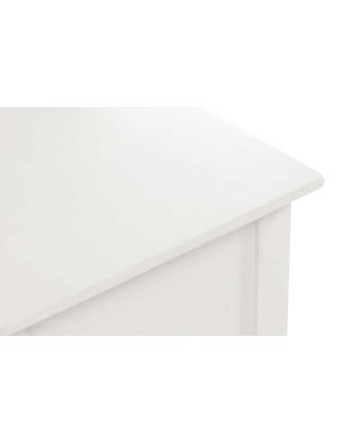 Mueble recibidor blanco con 3 cajones y estante...