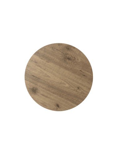 Mesita auxiliar metal/vinilo madera clara