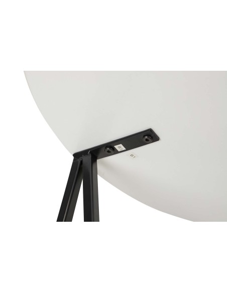 Mesita auxiliar metal/vinilo madera clara