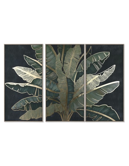 Cuadro set 3 Palmera en lienzo