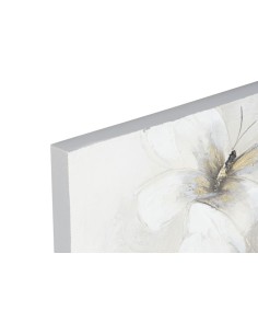 Cuadro lienzo de mariposas blancas 2