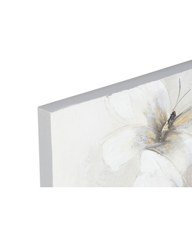 Cuadro lienzo de mariposas blancas