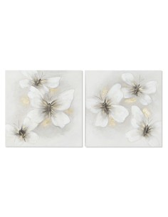 Cuadro lienzo de mariposas blancas