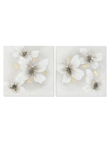 Cuadro lienzo de mariposas blancas