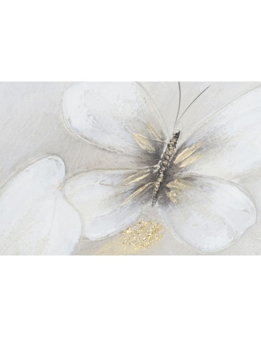 Cuadro lienzo de mariposas blancas