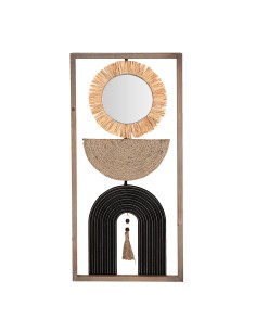 Cuadro de Madera étnico con espejo
