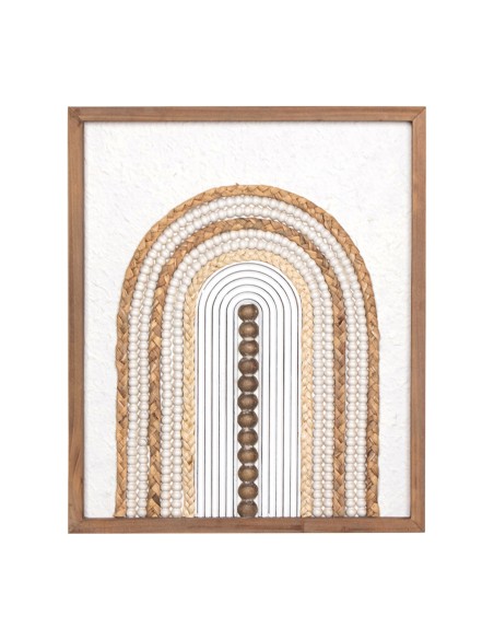 Cuadro de Madera bolas y fibra