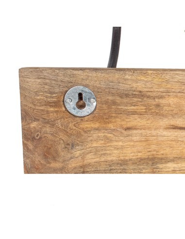 Perchero 4 ganchos madera y cerámica