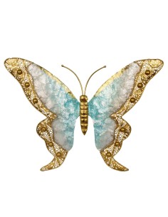 Decoración de pared Mariposa Oro Nácar Grande