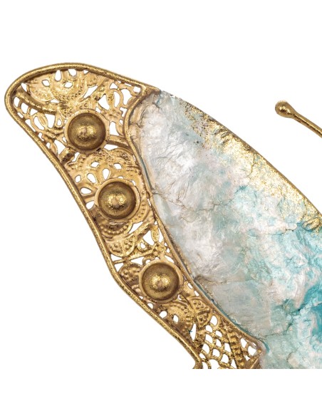 Decoración de pared Mariposa Oro Nácar Grande