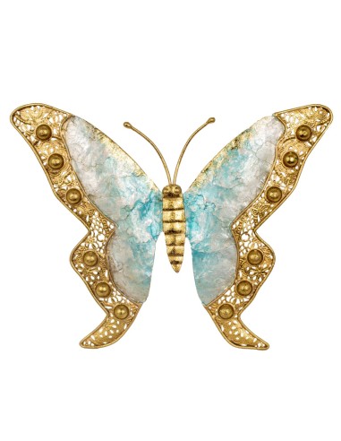 Decoración de pared mariposa oro pequeña