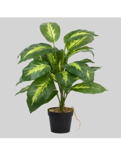 Planta artificial con maceta pequeña